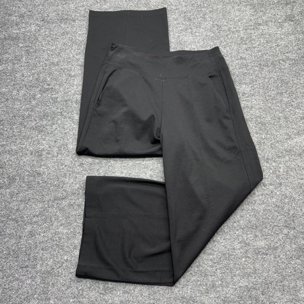 Athleta Womens Black Tencel Blend Wide Leg Seam Detail Pants XS RN 54023 - Picture 1 of 9